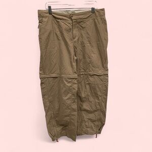 Vintage 90s LL Bean convertible zipper shorts/pants tan khaki hiking lightweight